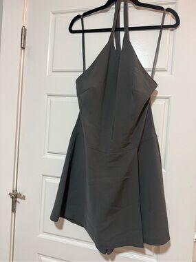 Banana Republic Olive Halter Fit & Flare Jumpsuit Romper